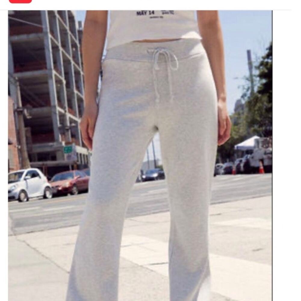 BRANDY MELVILLE JOHN GALT GRAY HILIARY YOGA PANTS SOFT FLARE one size